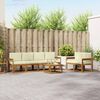 vidaXL Outdoor-Sofagarnitur 7 pcs Natur und Creme Massivholz Akazie