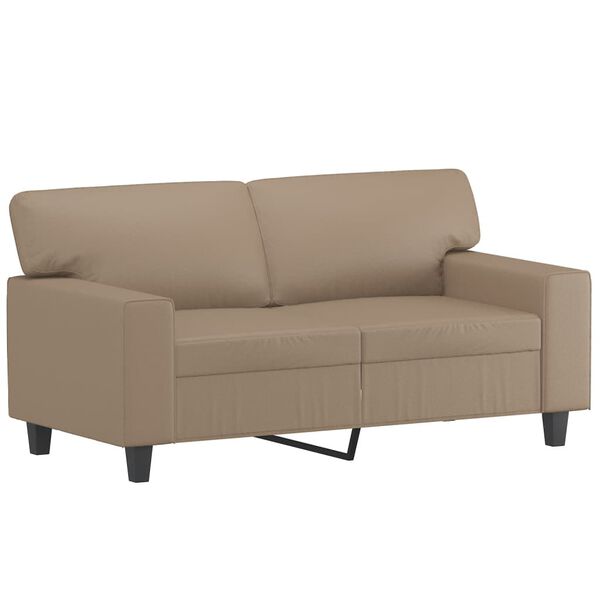 vidaXL 2-Sitzer-Sofa Cappuccino-Braun 120 cm Kunstleder