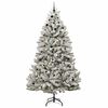 vidaXL K&uuml;nstlicher Weihnachtsbaum Gr&uuml;n und Wei&szlig; 270 cm PVC und Metall