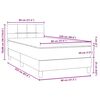 vidaXL Boxspringbett mit Matratze Dunkelblau 80x220 cm Samt
