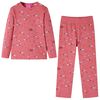 vidaXL Kinderpyjama mit Langen &Auml;rmeln Altrosa 92