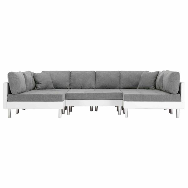 vidaXL Sofa Wei&szlig; Kunstleder