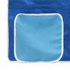 vidaXL Kinder Loft Bettgestell mit Vorh&auml;ngen Wei&szlig; und Blau 75 x 190 cm
