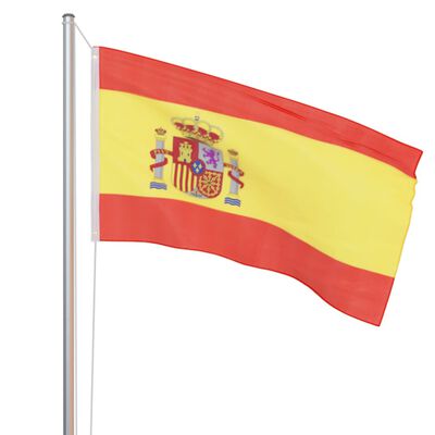 vidaXL Flagge Spaniens und Mast Aluminium 6,2 m