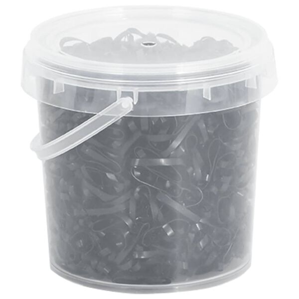 vidaXL M&auml;hnengummis f&uuml;r Pferde 1500 Stk. Schwarz Silikon