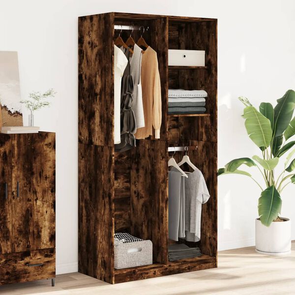 vidaXL Kleiderschrank R&auml;uchereiche 100x50x200 cm Holzwerkstoff
