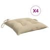 vidaXL Stuhlkissen 4 Stk. Beige 50x50x7 cm Oxford-Gewebe