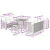 vidaXL Gartensofa-set mit Kissen 11 pcs Beige und Hellgrau Poly-Rattan