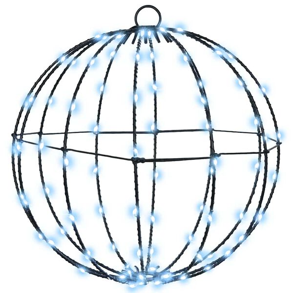 vidaXL Ball mit 192 LEDs 2 pcs Kaltweiß 30 cm Metall