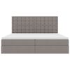 vidaXL Bett mit Stauraum und LED Taupe 200 x 200 cm Polyester