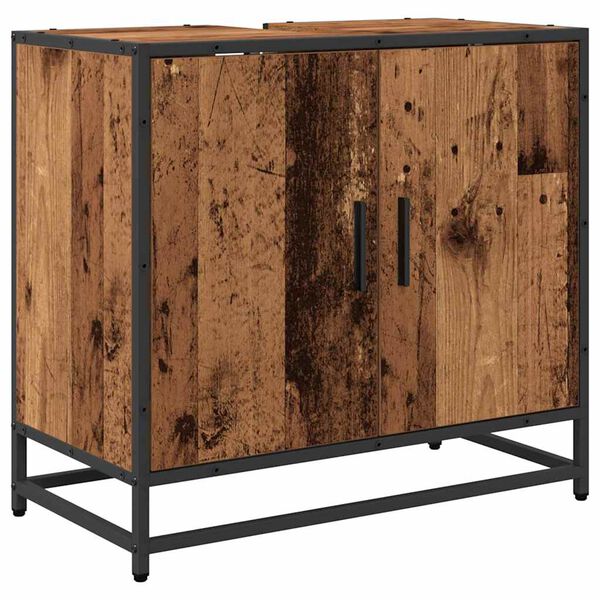 vidaXL Waschbeckenschrank Altholz 65 x 33 x 60 cm Holzwerkstoff
