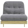vidaXL Futon Schlafsofa mit Matratze 90x206x11 Kiefernholz Impr&auml;gniert