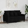 vidaXL 2-Sitzer-Sofa Schwarz 120 cm Stoff