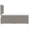 vidaXL Boxspringbett mit Matratze Taupe 120x200 cm Stoff