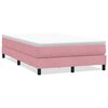 vidaXL Boxspringbett ohne Matratze Rosa 120x220 cm Samt