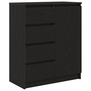 vidaXL Sideboard mit Schubladen Schwarz Eichen-Optik 71x35x84 cm