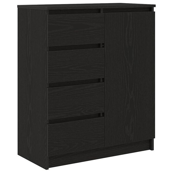vidaXL Sideboard mit Schubladen Schwarz Eichen-Optik 71x35x84 cm