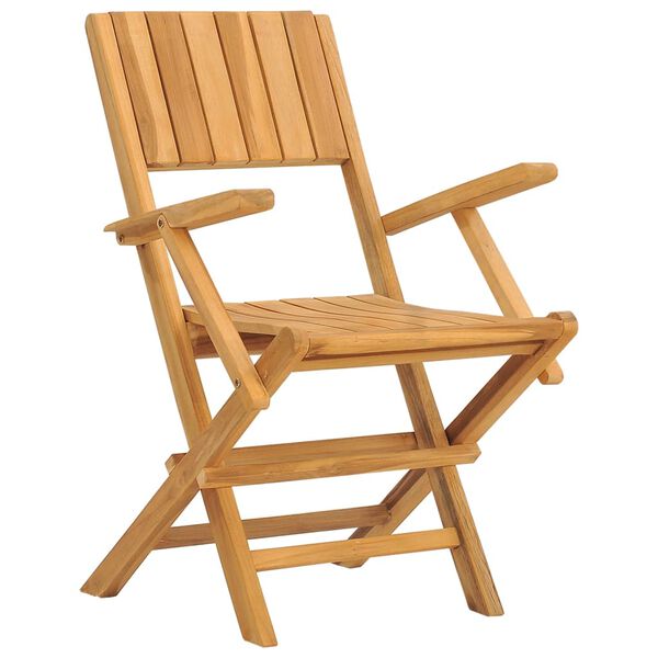 vidaXL Gartenstühle 8 Stk. Klappbar 55x61x90 cm Massivholz Teak