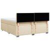 vidaXL Boxspringbett mit Matratze Creme 180x200 cm Stoff