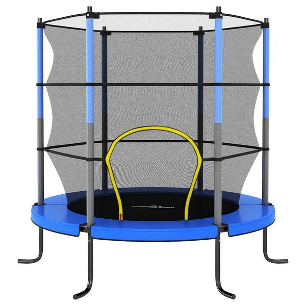 vidaXL Trampolin mit Sicherheitsnetz Rund 140x160 cm Blau