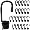 vidaXL Haken 24 Stk. Schwarz 6 mm x 5 cm Stahl