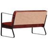 vidaXL 2-Sitzer-Sofa Braun Echtleder