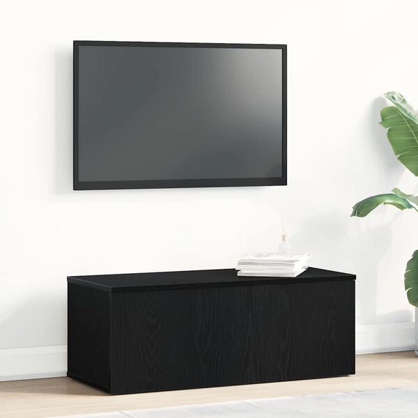 vidaXL TV-Schr&auml;nk Schwarz Eichen-Optik 80x34x30 cm Holzwerkstoff