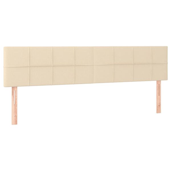 vidaXL Kopfteile 2 Stk. Creme 100x5x78/88 cm Stoff