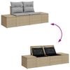 vidaXL Garten-Sofa-Set 8 pcs Beige Poly-Rattan