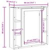 vidaXL Bad-Spiegelschrank R&auml;uchereiche 60x16x60 cm Holzwerkstoff