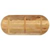 vidaXL Tischplatte 110x40x2,5 cm Oval Raues Massives Mangoholz