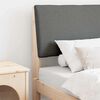 vidaXL Gepolstertes Kopfteil Dunkelgrau 80 cm Massives Kiefernholz
