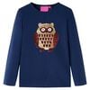 vidaXL Kinder-Langarmshirt Marineblau 104