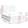 vidaXL Boxspringbett mit Matratze Dunkelblau 200x200 cm Samt