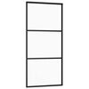 vidaXL Schiebet&uuml;r mit Beschlag Schwarz 90x205 cm ESG-Glas