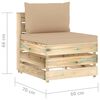vidaXL 4-tlg. Garten-Lounge-Set mit Kissen Gr&uuml;n Impr&auml;gniertes Holz