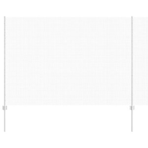 vidaXL Zaun mit Pfosten Silber 1,5 x 50 m Stahl