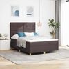 vidaXL Boxspringbett mit Matratze Dunkelbraun 140 x 190 cm Stoff