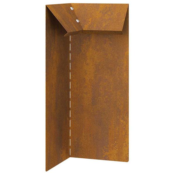 vidaXL Schneckenzaun Rostig 10 x 10 x 25 cm Wetterfeststahl