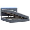 vidaXL LED-Speicherbett mit Matratze Dunkelgrau 200 x 200 cm Samt