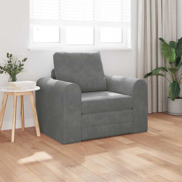 vidaXL Schlafsofa Dunkelgrau 98 x 71 x 83 cm Samt