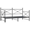 vidaXL Tagesbett Ausziehbar ohne Matratze Schwarz 100x200 cm Stahl