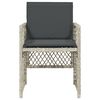 vidaXL Gartenst&uuml;hle mit Kissen 4 Stk. Hellgrau Poly Rattan