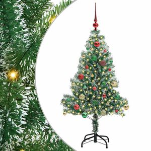 vidaXL K&uuml;nstlicher Weihnachtsbaum beschneit mit LED Licht 150 cm