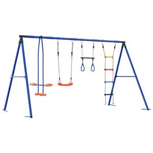 vidaXL Outdoor Schaukelset Mehrfarbig Stahl und PE