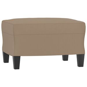 vidaXL Fu&szlig;hocker Cappuccino-Braun 60x50x41 cm Kunstleder