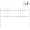 vidaXL Gartenzaun BOXTEL 6 Stk. 10,2 x 0,6 m Pulverbeschichteter Stahl