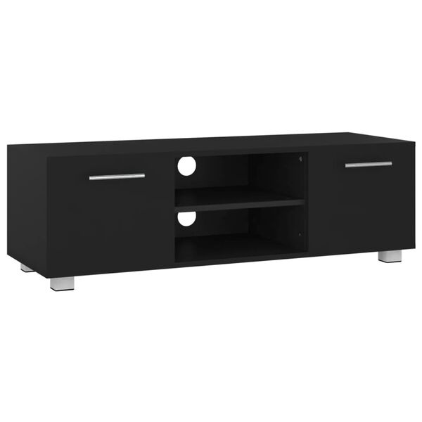 vidaXL TV-Schrank Schwarz 110x40x35 cm Holzwerkstoff