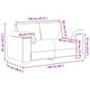 vidaXL Sofa 3 pcs Creme Leinenmischgewebe