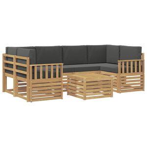 vidaXL Outdoor-Sofagarnitur 7 stk. Wei&szlig; und Anthrazit Polyester